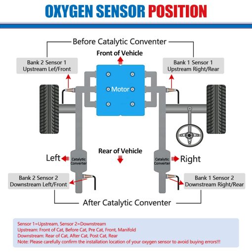 Maxfavor 2 Piezas Sensor de Oxigeno 234-9038 234-4381 Reemplazo para Nissan Altima Maxima 2008 2009 2010 2.5L 3.5L Arriba Abajo Sensor de O2 234-9038 234-4381 - Imagen 7