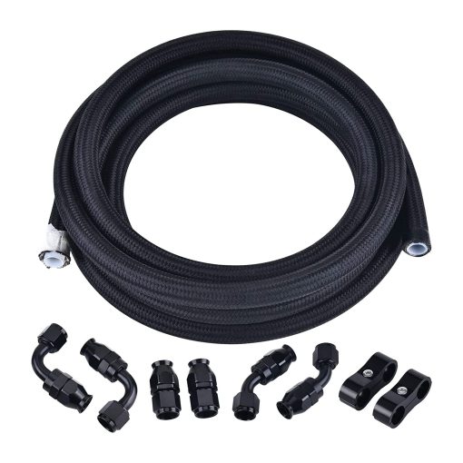 Kit de Linea de Combustible EVIL ENERGY 6AN PTFE, Manguera de Combustible AN6 E85 de 3 Metros Negro