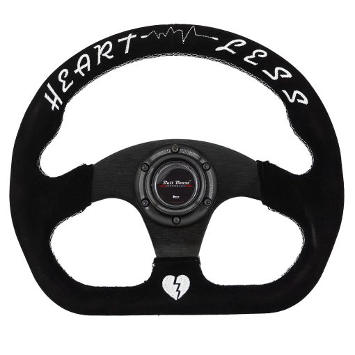 Volante de Direccion de Alto Rendimiento Flat Quadro 6 Pernos Para Volante de Carreras Deportivas JDM Gamuzado Heartbreak - Imagen 2