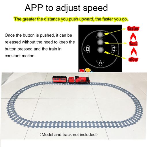 Kit de Motor y Control Remoto MYMG para Lego Hogwarts Express 75955, Ajuste de Velocidad por Control Remoto y APP, Compatible con Lego 75955 (Modelo no incluido) (Version de Control de Velocidad) - Imagen 3