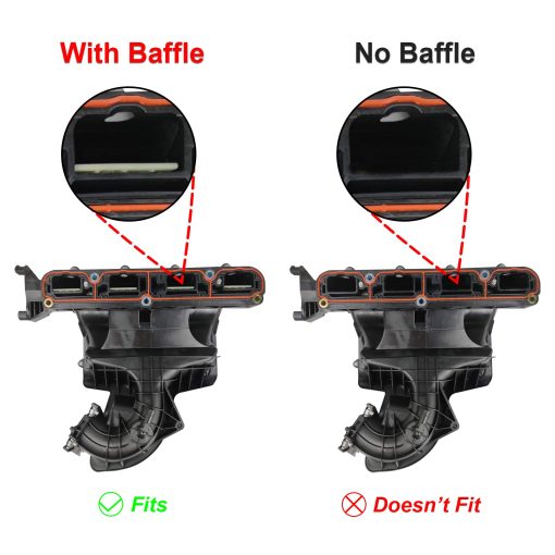 Multiple de Admision del Motor con Valvula de Control de Flujo Compatible con Jeep Patriot Compass 2007-2017 / Dodge Caliber Avenger Journey 2007-2011 / Chrysler Sebring 2007-2009 Reemplazo # 4884495AK 911-902 4884495AH - Imagen 5