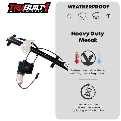 Ensamble de Regulador de Ventana con Motor Electrico, Lado Derecho del Pasajero - Compatible con Dodge Dakota 2000-2004 - OEM 5066430AB, 741-648 - Imagen 2