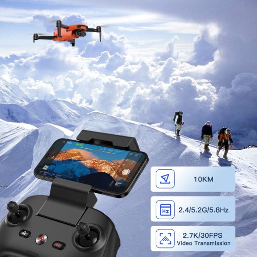 Autel Robotics EVO Nano+ Paquete Premium, Mini Drone de 249g con Camara 4K RYYB, Enfoque PDAF + CDAF, Estabilizador de 3 Ejes, Evitacion de Obstaculos de 3 Vias, Combo Fly More de Nano Plus, Naranja - Imagen 9