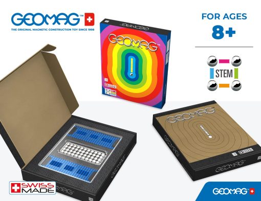 Juguetes Magneticos Geomag Classics Varillas y Esferas Azul 248-Piezas para Niños y Adultos de 8-99 años | Juguete STEM Educativo Hecho en Suiza del 100% de Plastico Reciclado | Diversion Creativa y Cientifica de Aprendizaje - Imagen 3