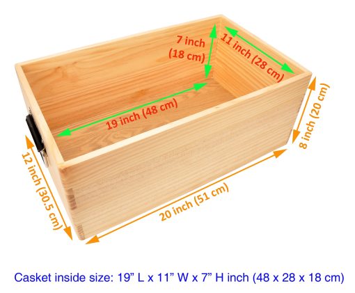 Caja de Entierro para Mascotas Eitida, Ataud de Perdida de Mascotas, Caja conmemorativa para Perros, Gatos y Animales Funerarios, Regalo de Perdida de Pelusa Pequena, Hecho a Mano con Madera Natural Ecologica - Beige - Imagen 6