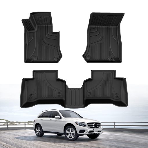 Tapetes para Piso Ajusta para Mercedes Benz GLC 2016-2022 Todos los Modelos, GLC250/ GLC300/ GLC300e/ GLC350e/ GLC43 AMG/ GLC63 AMG/ GLC63 AMG S, Alfombrillas de Auto de TPE para Todas las Estaciones, Juego de Filas 1? y 2? - Imagen 9