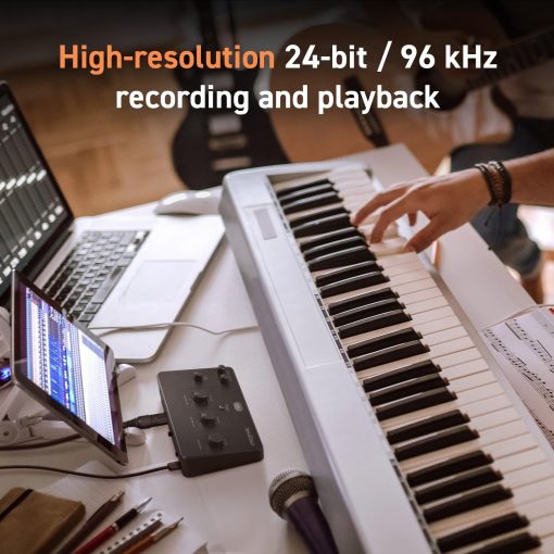 Interfaz de audio USB Creative Live! Audio A3 con grabacion y reproduccion de alta resolucion de hasta 24 bits y 96kHz, con monitoreo directo de cero latencia - Imagen 3