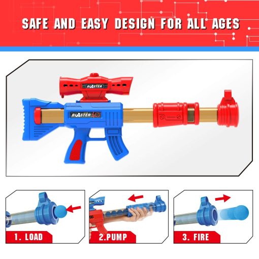 Juego de Tiro YEEBAY para Ninos de 6, 7, 8, 9, 10+ Anos - 2 Pistolas de Aire y Blanco de Tiro y 24 Bolas de Espuma - Regalo Ideal - Compatible con Pistolas de Juguete - Imagen 2