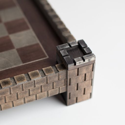 Tablero de ajedrez Fortaleza de 17.25" con cuadricula de 1.5", color tan y marron - Imagen 4
