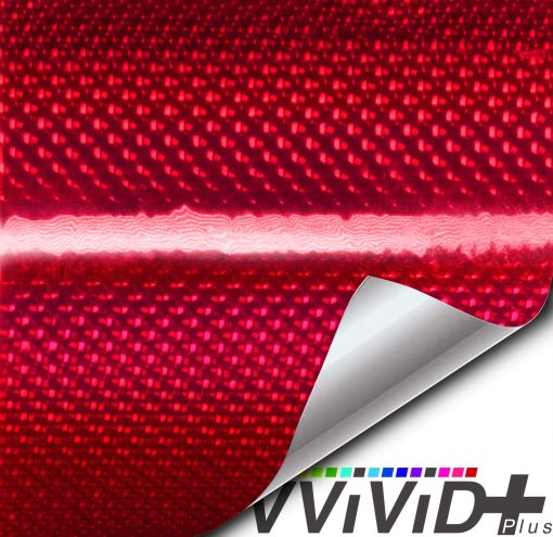 Pelicula Vinilica para Auto VViViD+ Holografico Tejido de Alto Brillo (50 pies x 5 pies, Rojo) - Imagen 3