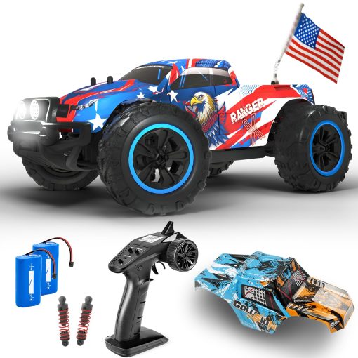 Carro de Control Remoto - Coche RC Rapido 4x4 - 36 mph Motor sin Escobillas Coche de Control Remoto para Adultos y Ninos - Todo Terreno Monstruo, Duradero, Acrobacias de Alta Velocidad con Piezas Extras - Imagen 3