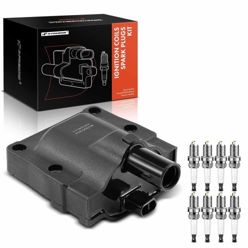 Paquete de 2 Bobinas de Encendido y 8 Bujias de Iridio Compatible con Toyota Camry 1994-1996, Celica 1991-1992, MR2 1992 y Lexus SC400 1992-1997, 2.2L 4.0L, Reemplaza# 1950074040, 9091902197
