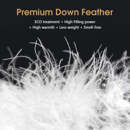 Edredon de Plumas de Ganso CYMULA tamano King - Invierno Blanco Crema Duvet Insert, Esponjoso, Calido y Transpirable, Ultra Suave y Silencioso con 8 Lazos (90" x 106") - Imagen 4