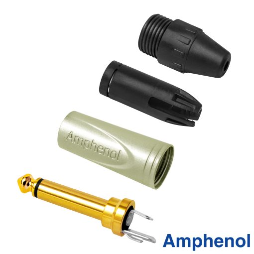 Cable de Instrumento para Guitarra Bajo Audioblast HQ-1-BRAID (Tan + Beige) 20 Pies - Flexible y Blindado con Enchufes TS Dorados en angulo Recto y Recto Amphenol Q-Series - Imagen 8