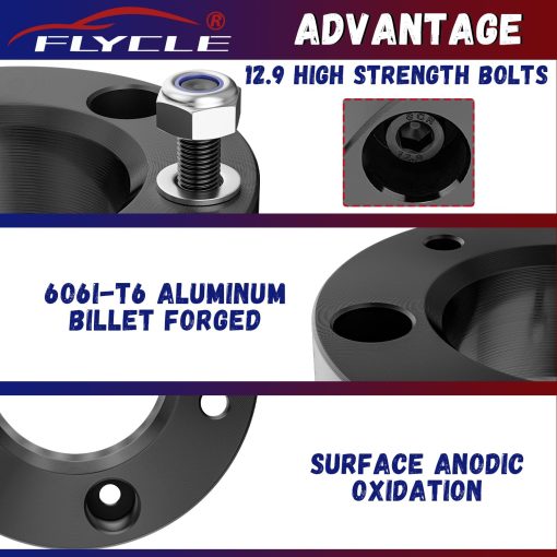 Kits de Elevacion Niveladora Compatible con F150 de 2004-2020, Elevadores de 3 pulgadas delanteros + 2 pulgadas traseros para F150 2WD 4WD - Imagen 4