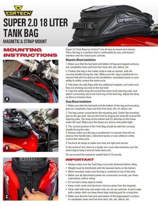 Bolso para Tanque Cortech Super 2.0 de 18L - Imagen 7