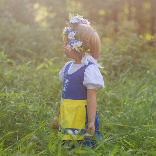 Traje Nacional Sueco Tradicional para Ninos - Vestido de Disfraz Sueco para Ninos, Traje Folklorico de Suecia, Kit de Traje Completo - Imagen 5