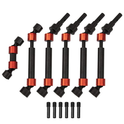 6Pcs Vgoohobby Eje de Transmision de CVD de Acero Duro Frontal Trasero Piezas de Actualizacion Compatible con Traxxas E-Revo 2.0 VXL 86086-4 1/10 Coche RC (Rojo) - Imagen 2