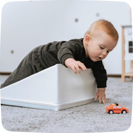 Juego de escalada suave IGLU para interiores, set de espuma de 5 formas, juguetes de escalada para bebes de 1 ano (Blanco, Cuero Vegano) - Imagen 3