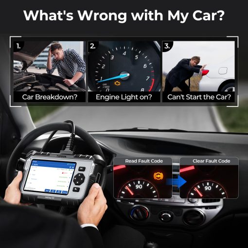 TOPDON AD500 Escaner OBD2 Lector de Codigos para Coche, Herramienta de Diagnostico de Motor ABS SRS Transmision, Reinicio de Aceite/Acelerador/SAS/TPMS/BMS/EPB Escaner de Coche, Actualizacion Gratuita para Hacedores de Bricolaje - Imagen 2