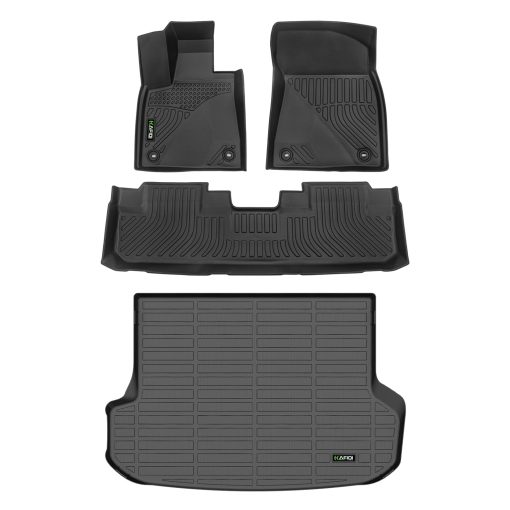Tapetes para piso de automovil y revestimiento de carga HAFIDI para RX RX350 / RX450h 2016-2022 (No apto para RXL) Juego completo de accesorios para todos los climas - Negro