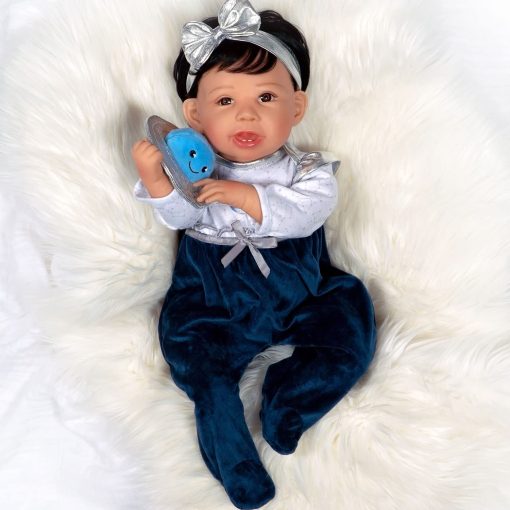 Muneca Realista Reborn Paradise Galleries - Muneca Bebe de 21'' Realista en Set de Regalo de 5 Piezas en Tema Espacial Galaxia para Edades 3+ - Imagen 5