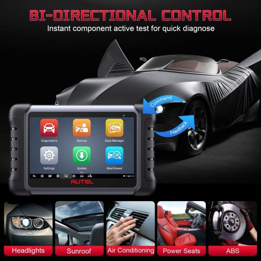 Autel MaxiCOM MK808Z con 60$ MV108S, 2024 Android 11 MK808 Herramienta de Escaneo Bidireccional Igual Que MK808BT Pro MX808S MK808S, Alternativa a MaxiCheck MX900 Escaner OBD2, 28+ Servicios, Escaner de Pruebas Activas - Imagen 2