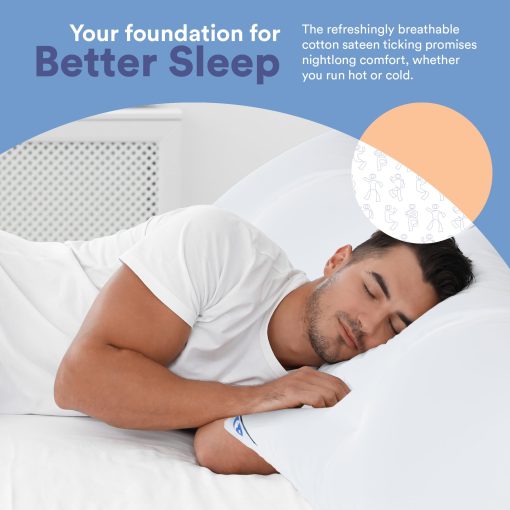Almohada de cama de plumas de ganso Continental Bedding 550, tamano estandar (Paquete de 2), Blanco 2 unidades - Imagen 8