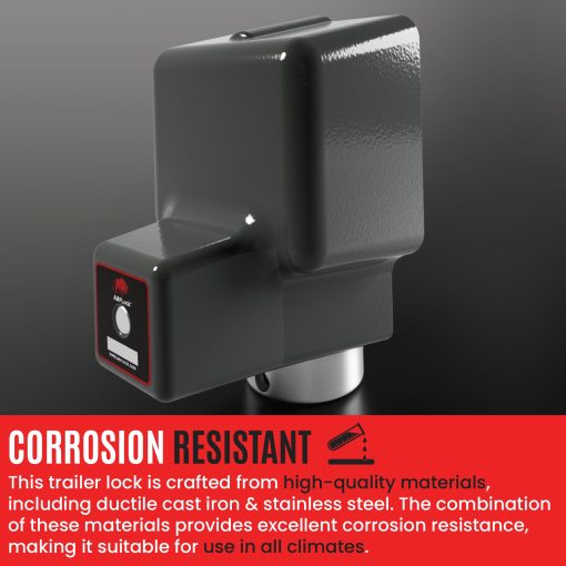 AMPLock U-BRU2 | Candado de Remolque de Alta Resistencia para Acoplador de Bola de 2" | Seguridad Superior para Remolques de Barco | Diseno Patentado se Adapta a Acopladores de Bola de 2" con Borde Cuadrado - Imagen 6