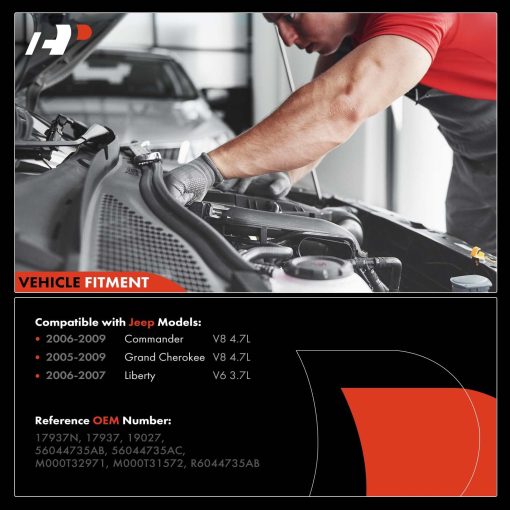 Motor de Arranque A-Premium Compatible con Jeep Liberty 2006-2007 V6 3.7L, Commander 2006-2009 V8 4.7L, Grand Cherokee 2005-2009 V8 4.7L, 12V 1.2KW 10-Dientes en Sentido Horario, Reemplaza# 56044735AB, M000T31572 - Imagen 3