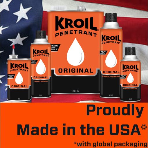 Aceite Penetrante Original Kroil (Aerosol Spray-Lata de 10 oz-Paquete de 4) | Penetrante para Pernos Oxidados, Metal, Bisagras, Cadenas, Piezas Moviles | Inhibidor de oxido y Corrosion (AZKS102C4) - Imagen 3