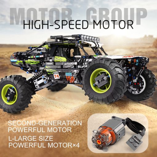 Mould King 18002 Juego de construccion de coches de escalada RC para niños, 1879 piezas Juego de bloques de construccion MOC del modelo de camion 4X4 todo terreno, Juegos de coches de control remoto Stem Bricks para niños - Imagen 2