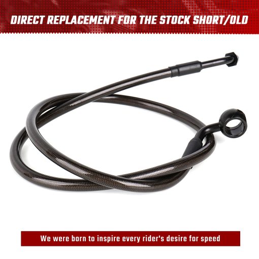 Manillar Ape Hanger de 12 pulgadas TIGERSGATE con Cable de Freno Delantero Negro de Acero Inoxidable Trenzado de Vinilo Negro Extendido para Harley Softail con Modelos ABS 2018-2022 - Imagen 4