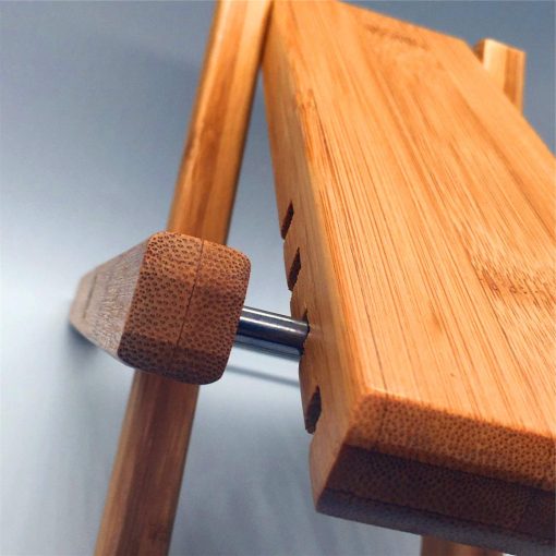 Miwayer Bamboo 4 Gears Adjustable Upscale Guitar Foot Rest Non-Slip Foot Stool Foldable Footrest from 4.5" up to 8"?Accessory for Classical Acoustic Guitar Part - Imagen 9
