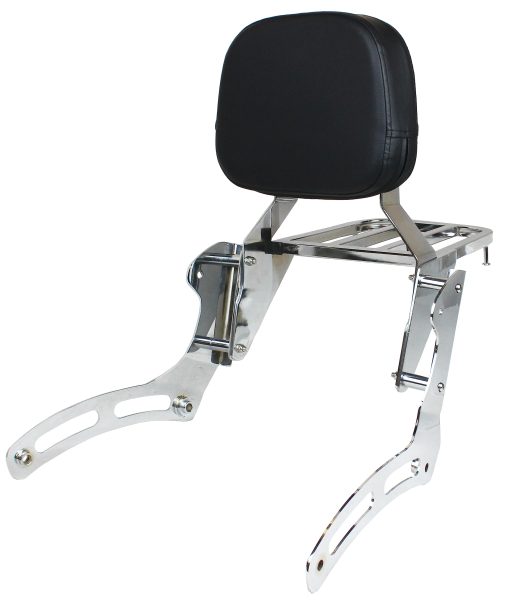 YHMOTO Espaldar de Pasajero con Parrilla para Kawasaki Vulcan 900 VN900 Classic Custom 1996-2023 (Cromo)