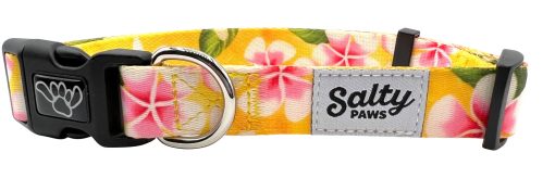 Collar para Perros Shaka's Salty Paws para Nino y Nina Pequeno Mediano Grande (Collar para Perros Pequeno Ajustable 10-16" para Perros de hasta 25 lbs, Tropical Amarillo Hawaiian Collar para Perro) - Imagen 7