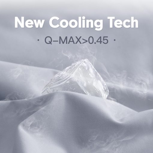 Edredon de refrigeracion EASELAND Lyocell tamano King, Manta refrigerante para personas que duermen calientes, Edredon reversible de doble cara con tejido elastico, Q-Max>0.45, Manta de hielo transpirable, Suave y ligera, Gris (90"?108") - Imagen 4