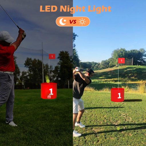 Juegos de Golf FOOING, Juegos de Golf de Patio con Luz LED, Juego de Practica de Golf Portatil al Aire Libre de 6 Hoyos, Simuladores de Golf para Adultos y Niños en Casa, Cesped, Playa, Patio, Camping - Imagen 2