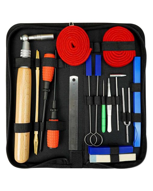 Kit Profesional de Afinacion de Pianos ULZOZN Martillo Afinador de Piano Juego de Herramientas Mudo Kit Portatil de Herramientas de Afinacion de Pianos Accesorios para Reparacion de Pianos 18 Piezas con Estuche para Afinadores Principiantes y Profesionales