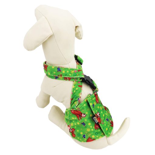 Panal para Perro Macho con Banda en el Vientre Reutilizable Lavable con Tirantes de Felpa Suave (L: Cintura 16" - 19", Paquete de 5 Colores) - Imagen 3