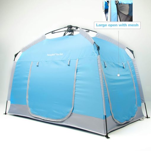 Casa de juegos facil de armar para niños con bonita tira de luces LED y 3 grandes aberturas, carpa de juegos portatil para niños y habitacion privada para juegos interiores y exteriores con bolsa de transporte - Espacio libre para niños pequeños - Regalos de cumpleaños - Imagen 3