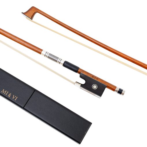 Arco de Violin Profesional MI&VI NB-820 Hecho a Mano 4/4 (Tamano Completo) con Estuche de Arco Incluido | Bien Balanceado | Peso Perfecto | Cabello de Caballo Mongol - MIVI Music