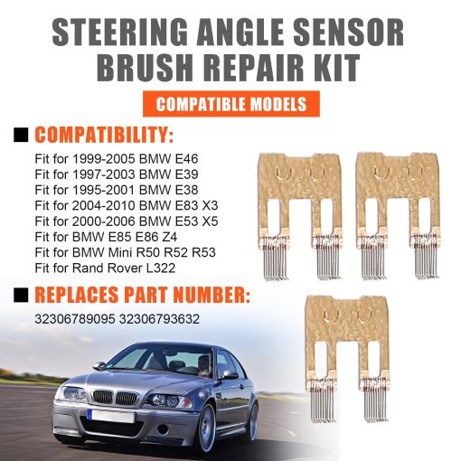 Kit de Reparacion de Cepillo del Sensor del angulo de Direccion Compatible con BMW E46 E39 E38 E83 X3 E53 X5 E85 E86 Z4 Mini R50 R52 R53 Range Rover L322 Reemplaza 32306789095 32306793632 - Imagen 5