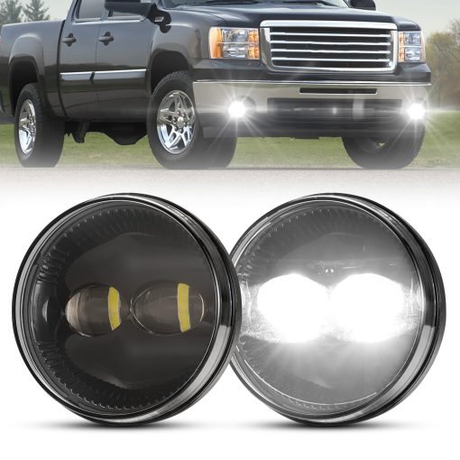 Luces LED BUNKER INDUST para GMC Sierra 1500/2500HD 3500HD 2007-2013/2007-2014, Kit de lamparas de niebla del parachoques de repuesto