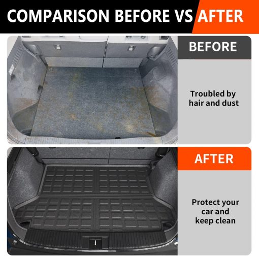 Powoq Protector de maletero compatible con Honda HRV 2016-2022 Alfombrilla de maletero de TPE Reemplazo de alfombrilla de maletero para Honda HRV Accesorios (2016-2022 HRV, Alfombrilla de maletero trasera) - Imagen 3