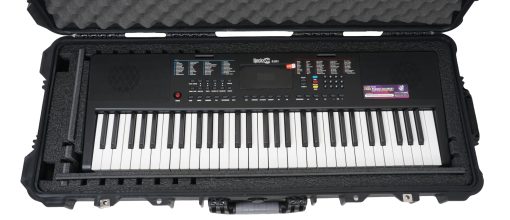 Estuche para teclado de 37-49 Notas Case Club para teclados de hasta 32.5" L x 11.5" W x 3.25" H - Estuche resistente, impermeable, a prueba de aplastamiento, con ruedas, y con capacidad de envio. Estuche rodante con cerradura de servicio pesado aprobado por lineas aereas - Imagen 2