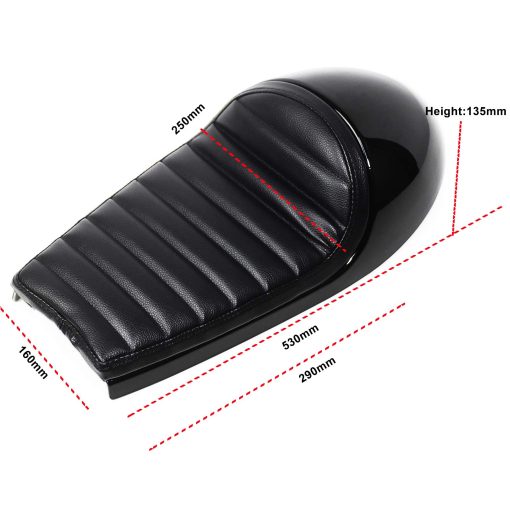 Asiento para Cafe Racer DKMOTORK 0391 Todo Negro - Imagen 3
