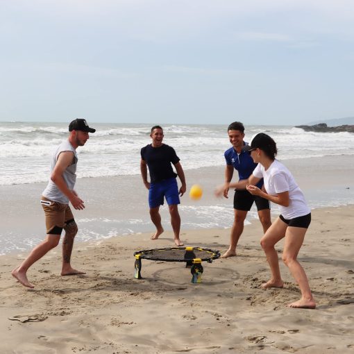 Juego de Pelota Metalico JOGENMAX, Juego Completo de Exterior Totalmente Plegable con Patas Desmontables, Incluye 3 Pelotas, Bolsa con Cordon, Adecuado para Jugar en el Cesped, Patio, Playa o Parque - Imagen 5