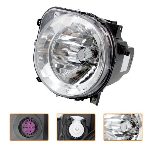 Ensamblaje de Faros para Jeep Renegade 2015 2016 2017 2018, Faros de Repuesto con Luz Halogena (Lado del Conductor) - Imagen 2