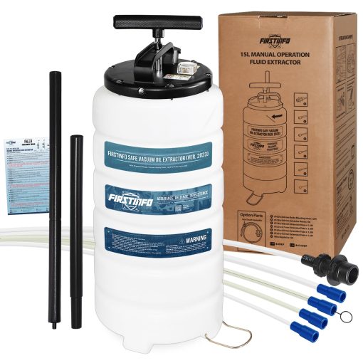 Extractor de aceite manual con medidor de presion de seguridad FIRSTINFO A1106H | 15L | 51 pulgadas de tubo | 5 tubos | Tubo mas delgado | TAIWAN